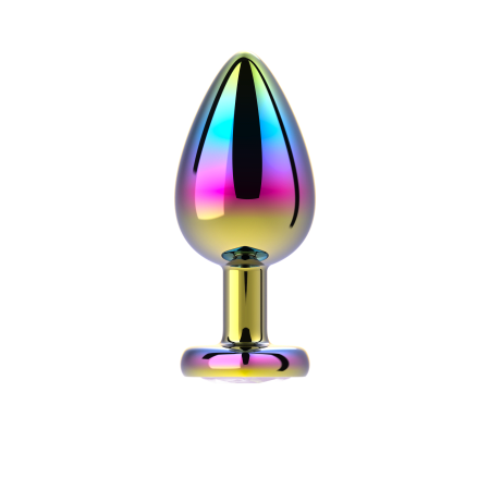 3.5" Rainbow Chrome Heart Butt Plug
