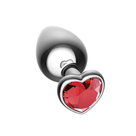 3.5" Ruby Heart Butt Plug - Medium
