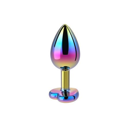 2.5" Rainbow Chrome Heart Butt Plug