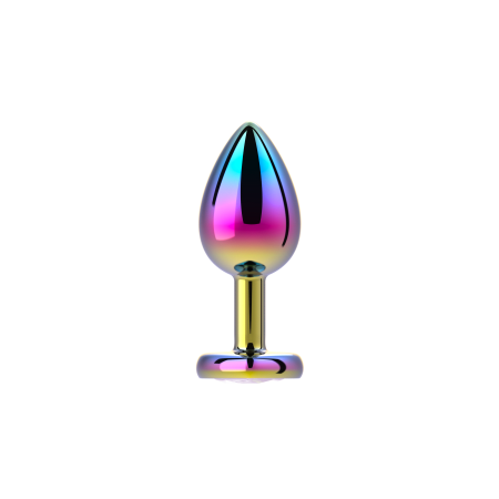 2.5" Rainbow Chrome Heart Butt Plug