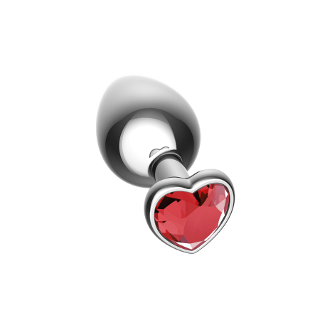 3" Ruby Heart Butt Plug - Small