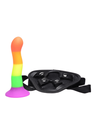 Proud Silicone Dildo with Harness