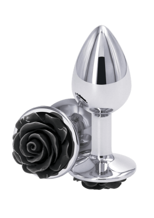 Rear Assets Silver Rose Butt Plug - Small