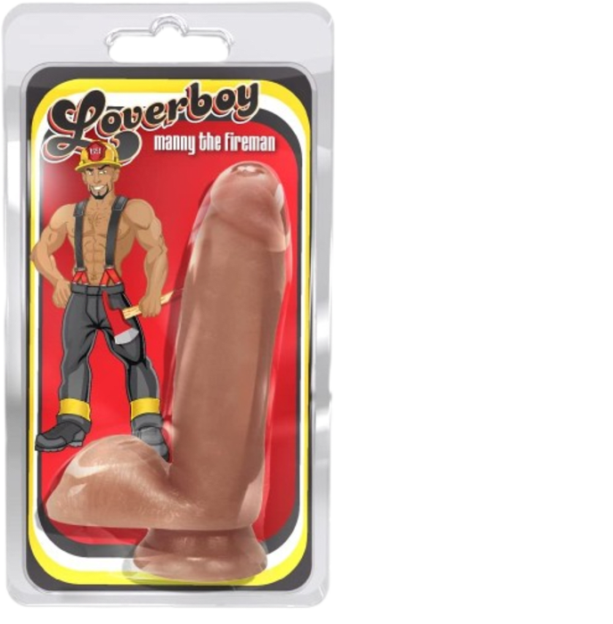 Loverboy Manny The Fireman Dildo with Balls 6.75"