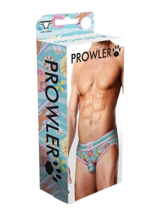 Prowler Blue/Multi Swimming Open Brief