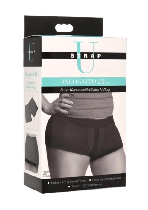 Strap U Incognito Boxer Harness with Hidden O-Ring - 2XL