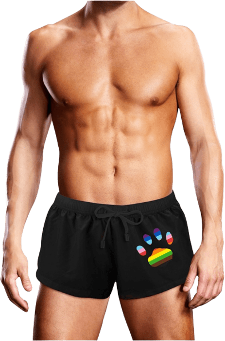 Prowler Black Oversized Paw Swimming Trunk