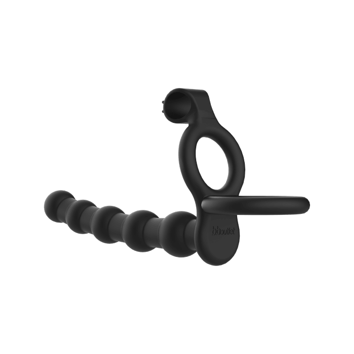 Beaded Cock Ring - Ultimate Vibrating Double Penetration Beads