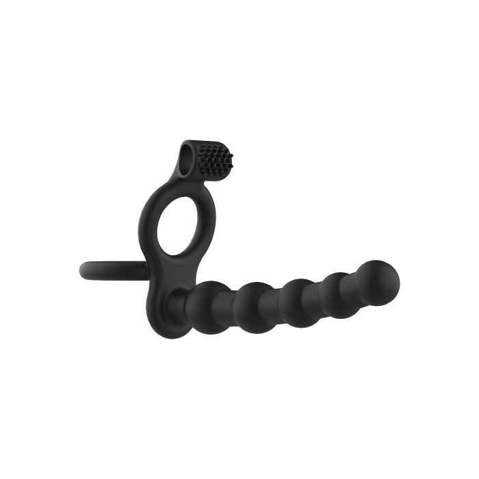 Beaded Cock Ring - Ultimate Vibrating Double Penetration Beads