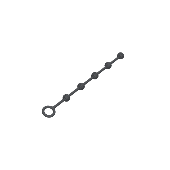 Medium Beaded Rope Anal Beads with Loop