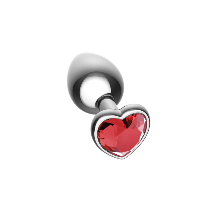 2.5" Ruby Heart Butt Plug - Extra Small