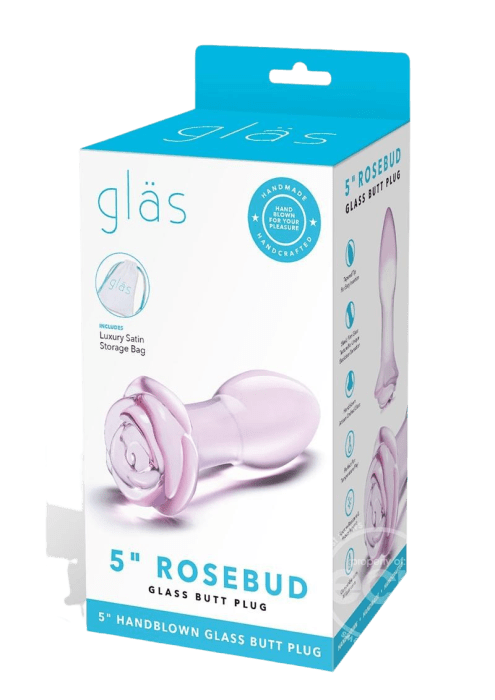 Rosebud Glass Butt Plug